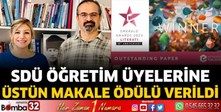 SDÜ Öğretim Üyelerine “Üstün Makale” ödülü verildi