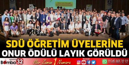 SDÜ öğretim üyelerine onur ödülü