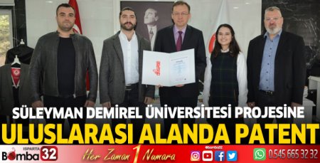 SDÜ projesine uluslararası alanda patent