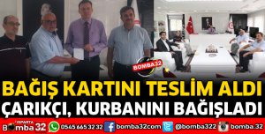 SDÜ REKTÖRÜ ÇARIKÇI KURBANINI BAĞIŞLADI