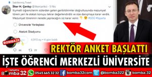 SDÜ REKTÖRÜ MEZUNİYETİN TÖRENİNİ YERİ İÇİN ANKET BAŞLATTI