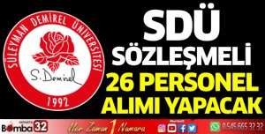 SDÜ Sözleşmeli 26 Personel Alımı Yapacak