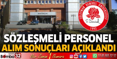 SDÜ sözleşmeli personel alımı sonuçları açıklandı