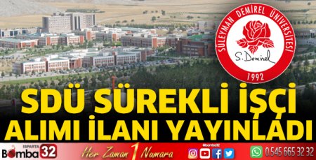 SDÜ sürekli işçi alımı ilanı yayınladı