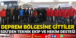 SDÜ Yardım Ekibi Afet Bölgesinde