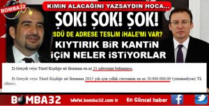 SDÜ'DE ADRESE TESLİM İHALE'Mİ YAPILIYOR?