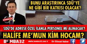 SDÜ'DE KİŞİYE ÖZEL ALIM MI YAPILIYOR?