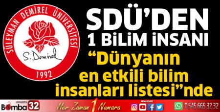 SDÜ'den 13 Bilim İnsanı listede