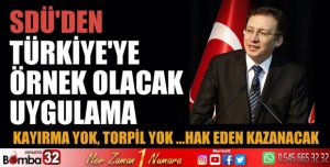 SDÜ'DEN ÖRNEK UYGULAMA