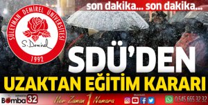 SDÜ'den uzaktan eğitim kararı