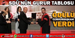 SDÜ'LÜ HOCAYA ÜSTÜN BAŞARI ÖDÜLÜ 