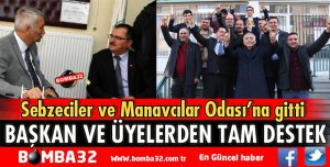 SEBZECİLER VE MANAVCILAR ODASINDAN GÜNAYDIN'A TAM DESTEK