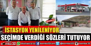 SEÇİMDE VERDİĞİ SÖZLERİ TUTUYOR İSTASYON YENİLENİYOR