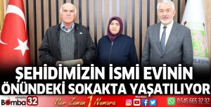 Şehidimizin ismi evinin önündeki sokakta yaşatılıyor