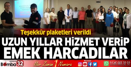 Yunus Emre Hastanesi personeline teşekkür plaketi verildi