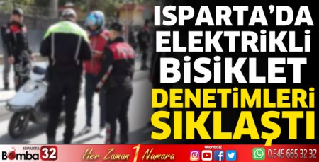 Şehir merkezinde elektrikli bisiklet denetimleri sıklaştı