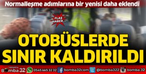Şehirlerarası otobüslerde koltuk sınırlaması kaldırıldı