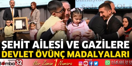 Şehit Ailesi ve Gazilere Devlet Övünç Madalyaları verildi