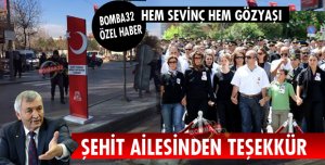ŞEHİT AİLESİNDEN TEŞEKKÜR