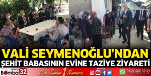 Şehit babasının evine taziye ziyareti