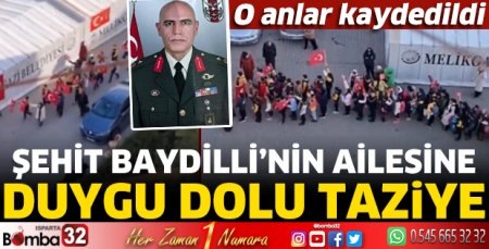 Şehit Baydilli'nin ailesine duygu dolu taziye