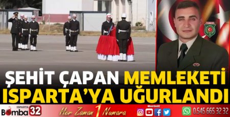 Şehit Çapan, törenle memleketine uğurlandı