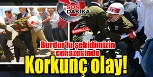 ŞEHİT CENAZESİNDE AKILALMAZ KAZA