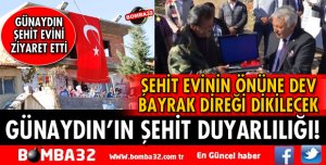 ŞEHİT EVİNİN ÖNÜNE DEV BAYRAK DİREĞİ DİKİLECEK