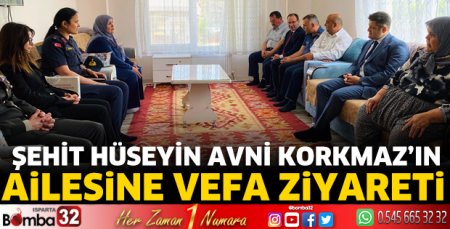 Şehit Hüseyin Avni Korkmaz’ın ailesine vefa ziyareti
