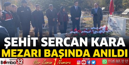 Şehit Sercan Kara mezarı başında anıldı