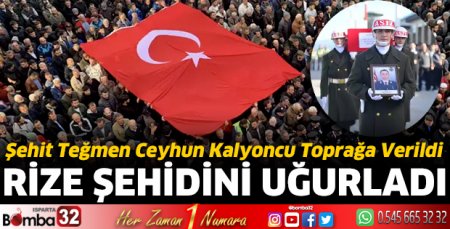 Şehit Teğmen Kalyoncu son yolculuğuna uğurlandı