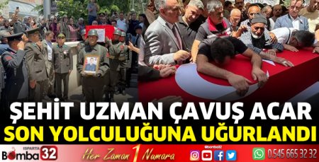 Şehit Uzman Çavuş Acar, son yolculuğuna uğurlandı