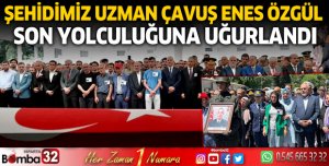 Şehit Uzman Çavuş Enes Özgül son yolculuğuna uğurlandı