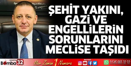 Şehit yakını, gazi ve engellilerin sorunlarını meclise taşıdı