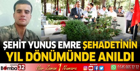 Şehit Yunus Emre şehadetinin yıl dönümünde anıldı