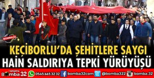 ŞEHİTLERE SAYGI, HAİN SALDIRIYA TEPKİ YÜRÜYÜŞÜ