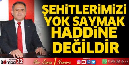 Şehitlerimizi yok saymak haddine değildir