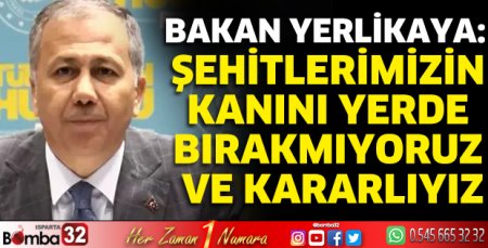 Şehitlerimizin kanını yerde bırakmıyoruz ve kararlıyız