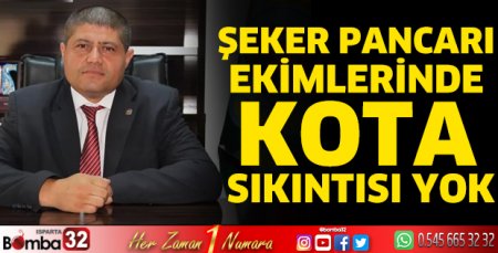 Şeker pancarı ekimlerinde kota sınırlaması yok
