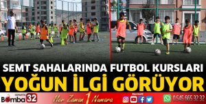 Semt sahalarındaki futbol kursları yoğun ilgi görüyor