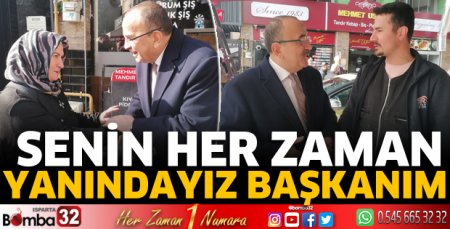 Senin her zaman yanındayız başkanım 