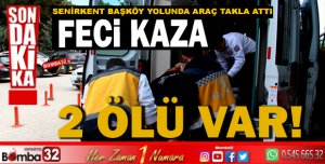 SENİRKENT BAŞKÖY YOLUNDA ARAÇ TAKLA ATTI 2 ÖLÜ 3 YARALI