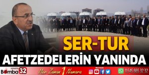 Ser-Tur afetzedelerin yanında 