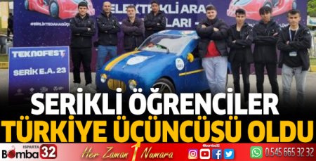 Serikli öğrenciler Türkiye üçüncüsü oldu