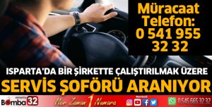 Servis şoförü aranmaktadır