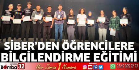 SİBER'den öğrencilere bilgilendirme eğitimi