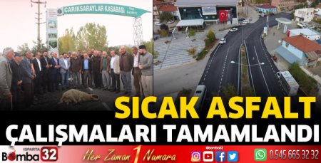 Sıcak asfalt çalışmaları tamamlandı