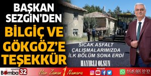 Sıcak asfalt çalışmalarının ilk bölümü tamamlandı