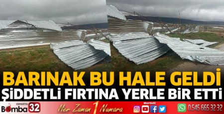 Şiddetli rüzgar yerle bir etti