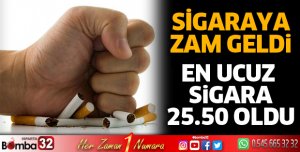 Sigara fiyatlarına zam geldi